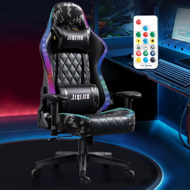 Naujos Mados, Žaidimų Kėdė Kamufliažas PU Odinė Kompiuterio Kėdė RGB Žaidėjus Kėdė Aukštos Kokybės, Ergonomiškas Kėdės Berniukų Miegamasis Kėdė . ' - ' . 0