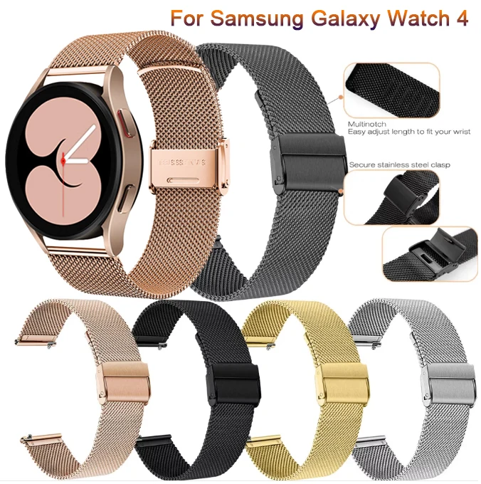 Milano Nerūdijančio Plieno Metalo Dirželis Samsung Galaxy Žiūrėti 4 44mm 40mm / Watch 4 Klasikinis 46mm 42mm SmartWatch Watch4 Correa . ' - ' . 0