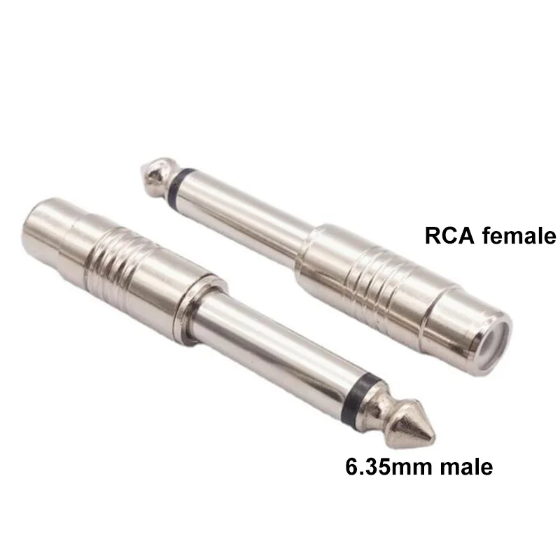 6.35 mm Mono Male RCA Female Jack Audio Adapteris 6.5 mm, 1/4