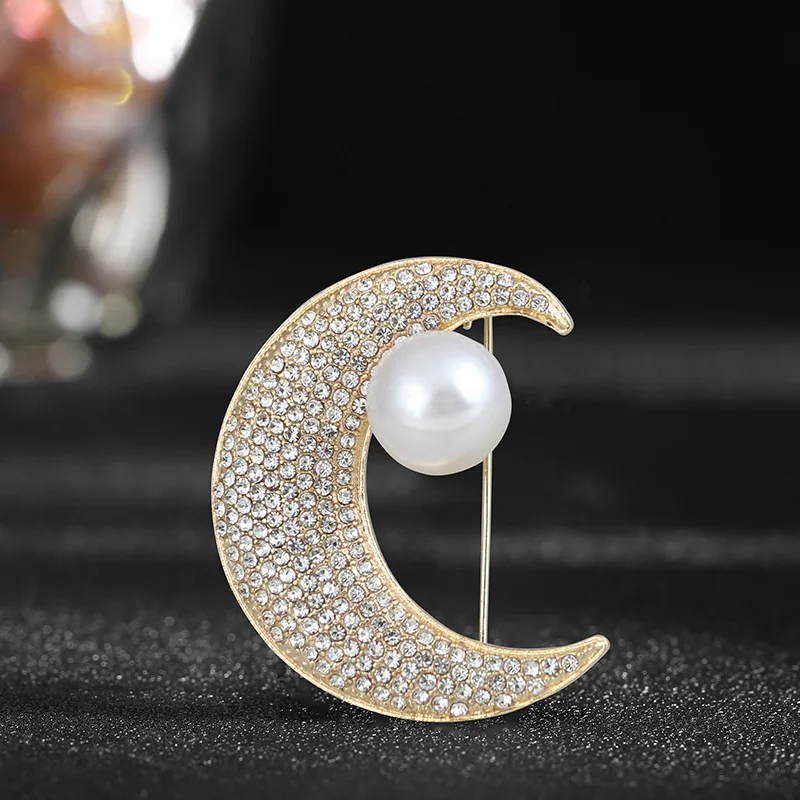 Moterų Mados Vintage White Crystal Pearl Mėnulis Sages Moterims Prabanga Auksas, Sidabras Spalva, Lieti Geometrijos Sagė Žiogeliai . ' - ' . 1