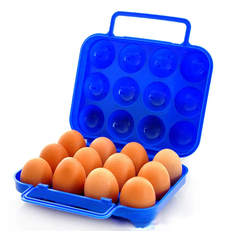 12Grid Kiaušinių Laikymo Dėžutė Nešiojamų Kiaušinių Turėtojas Konteinerių Lauko Kempingas Iškylą Kiaušinių Dėžutės Atveju, Virtuvė Organizatorius Atveju . ' - ' . 5