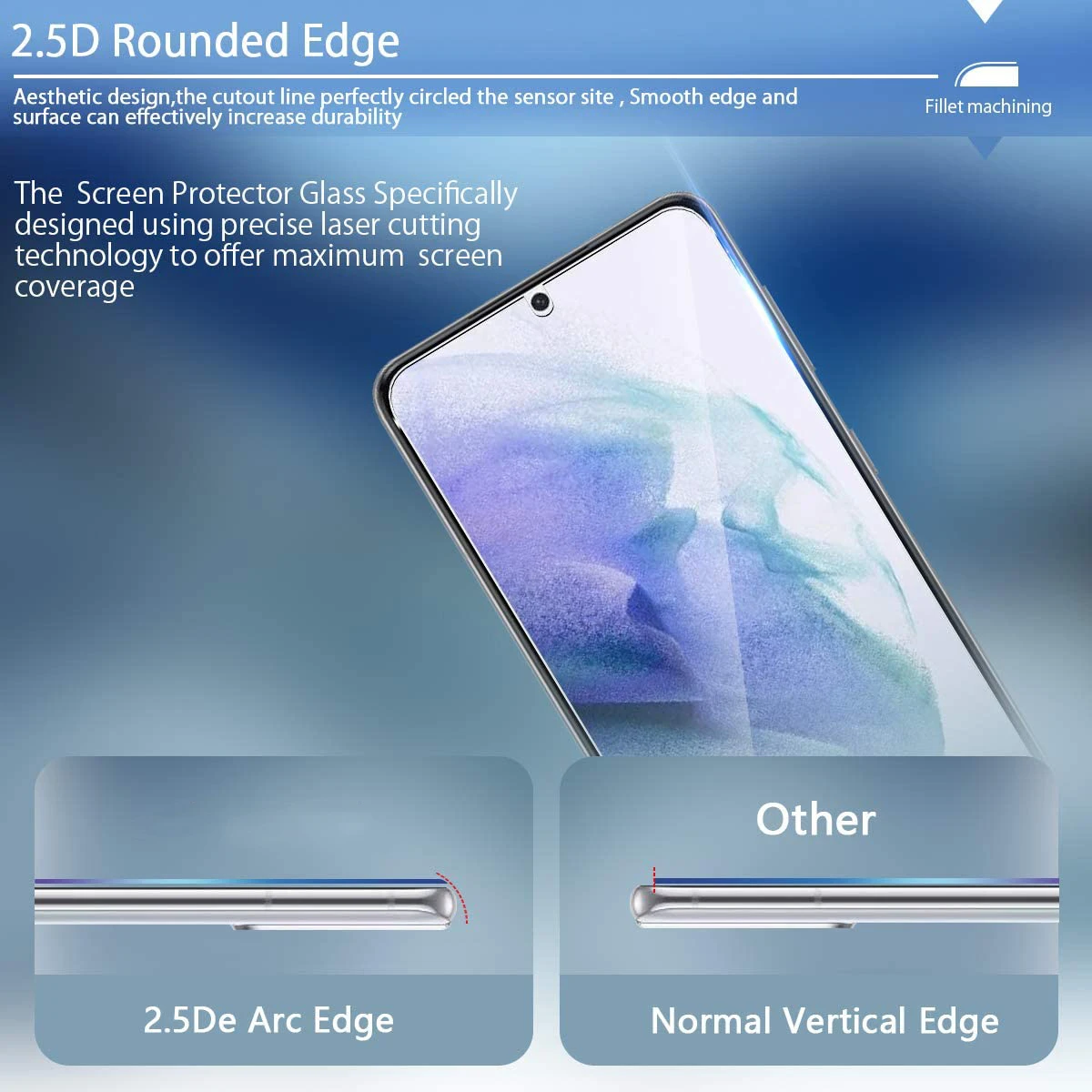 1/4Pcs Screen Protector, Stiklo Samsung Galaxy S21+ Plius 5G pirštų Atspaudų Išlaisvinti Grūdinto Stiklo Plėvelės . ' - ' . 3