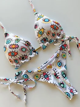Maudymosi Kostiumėliai Spausdinti Gėlių Bikini Komplektas Biquini Brazilijos Paplūdimio Drabužiai Tvarstis Bikini 2023 Moterų Maudymosi Kostiumėliai, Moterų Maudymosi Kostiumėlį, Seksualus Bikini