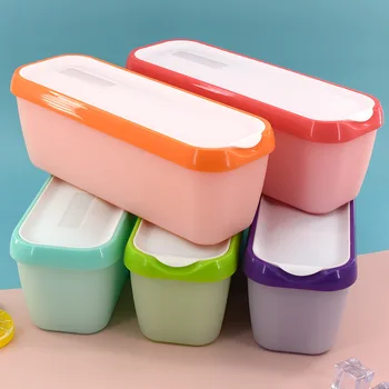 Didelis Stačiakampio Formos Ledų Dėžutės Plastikinės Sandėliavimo Dėžutė Ledų Dėžutė Virtuvės Šaldytuvas Talpinimo Maisto Laikymo Talpyklos 2023