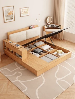 Lova dvigulė lova meistras lova tatamio lova modern paprastas Japonų aukšto langą saugojimo lova