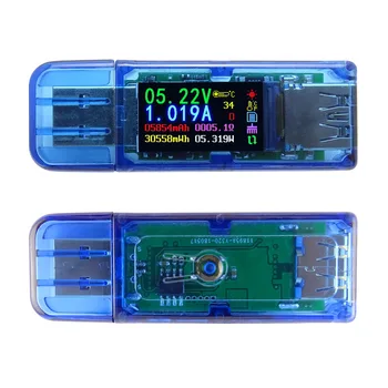 AT34 USB 3.0 Spalvotas LCD Digital Voltmeter Ammeter Įtampa Srovės Matuoklis Multimetras Baterijos Įkrovimo Galia Banko USB Testeris