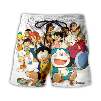 xinchenyun Naujas Vyrų/Moterų Anime Doraemon 3D Atspausdintas Atsitiktinis Šortai Mados Streetwear Vyrai Laisvi Sporto Šortai A44