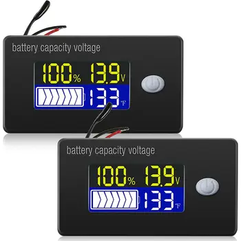 4 in 1 Rūgšties Ličio Baterijos Talpa Matuoklis Voltmeter Termometras Baterijos Kuro Indikatorius Indikatorius Įtampos Stebėti