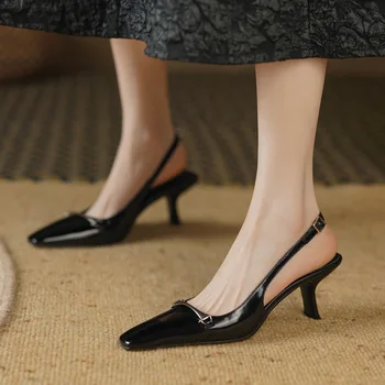 Kačiukas Obcasie Siurbliai Pažymėjo Tne Sandalias Dirželio Sagtis Moterų Batai Kietas Chaussures Femme Derliaus Sandalai Markės Dizaino Aukštakulniai