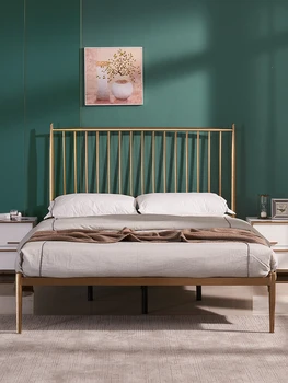 Kaustytomis geležies dvigulė lova princesė lova Šiaurės 1,8 m 1,5 m ketaus rėmo lova modern paprastas prabangos internete celebrity lova