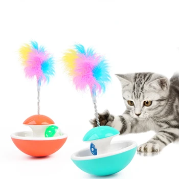 Spalvotų Plunksnų Katė Kibinimas Lazdelė Kačiukas Interaktyvus Žaislas Masažuoklis Cat Sugavimo Žaidimas Ritinio Kamuolys su Varpeliu Funny Cat Ball Žaislas