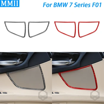 BMW 7 Serija yra f01 2009-2014 Nekilnojamojo Anglies Pluošto Durų Užraktas Žiedo Ratą Apdaila Padengti Automobilio Interjero Aksesuarai Lipdukas