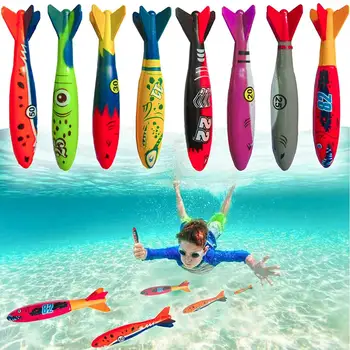 Vasaros Nardymo Mokymo Žaislai Torpedos Ryklių Aštuonkojai Povandeninį Vandens Žaidimai, Mokymo Baseinas Dovanos Nustatyti, Žaislai vaikams