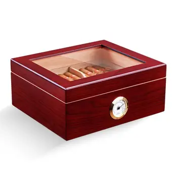 Humidoras Didelės Talpos, raudonojo Kedro Mediena, Cigarų Drėkina Dėžutė su Drėgmėmačiu Drėkintuvas HH-120