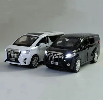 1:24 Toyota Alphard Lieti Automobilio Modelio Garso ir Šviesos Traukti Atgal Surinkimo Diecast Transporto priemonių, Automobilių Žaislai Vaikams