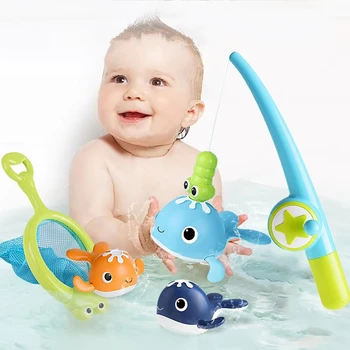 Kūdikių Vonia Žaislais Prisukamas Plaukimo Banginis Magnetinio Žvejybos Žaislai, Žaidimai Vaikams Vandens Žaisti Žaislai
