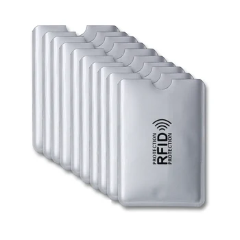 10vnt Aliuminio RFID Kortelės Turėtojas Blokavimo Banko Stabdžių vagis Piniginės Apsaugoti Atveju Kredito Kortelių Atveju Saugos Reader Shield Smart Naujas