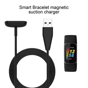 50/100cm Magnetinio Greito Įkrovimo Smart Žiūrėti Dokas Kroviklio Laidą Įkrovimo Kabelis Fitbit Charge5 Už Fitbit Luxe Smart Apyrankė