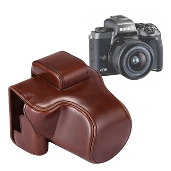 Viso Kūno Kamera PU Oda Atveju Krepšys su Diržu, Canon EOS M5