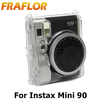 Už Fujifilm Instax Mini 90 Mini90 Momentinių Skaidrus, Vaizdo Kameros Apsauginė Crystal Clear Atveju Sunku Padengti Maišelį Su Peties Dirželis