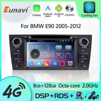 Eunavi Android 12 7862 Automobilio Radijo DSP Multimedijos Grotuvo BMW 3 E90 E91 E92 E93 2005-2012 M. Autoradio Vaizdo, GPS Navigaciją 4G IPS