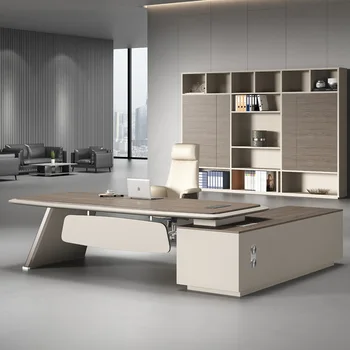 Bosas stalas, biuro stalas, minimalistinis modernus didelis klasė stalas, atmosferos valdytojo stalas, biuro baldai, biuro generalinis DIREKTORIUS apskaičiuoti