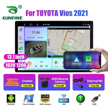 13.1 colių Automobilio Radijo TOYOTA Vios YARiS 2021 Car DVD GPS Navigacijos Stereo Carplay 2 Din Centrinio Multimedia 