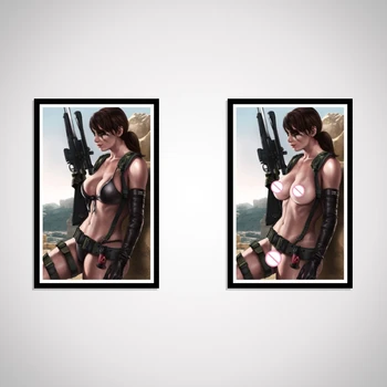 Ramioje Animacinių Filmų Anime Metal Gear Sexy Nude Girl Art-Plakatas Dekoras Apdailos Nuotrauką Sienos Užsakymą Nuotraukas Kambarį Šilko Namai