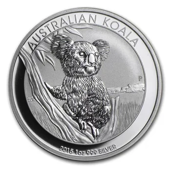 Nemagnetinių Australija 1 oz .999 Sidabro Monetų 2015 Koala Gyvūnų Elizabeth Vieną Trojos Unciją Replika Monetų, Suvenyrų Dovanos