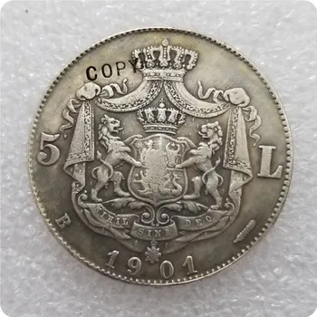 Rumunija 5 Lei 1885, 1901 KOPIJUOTI progines monetas-monetos replika medalis monetų kolekcionieriams