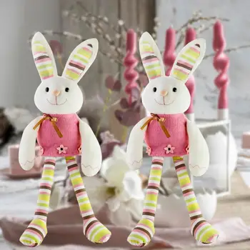 47cm Easter Bunny Lėlės Apsirengęs Megztinis turi Ilgas Ausis, Kojas Mielas Triušis Lėlės Plushies Apdailos Gyvūnų Lėlės Pagalvės Miegamojo Ornamentu