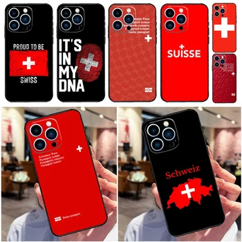 Šveicarijos Vėliava, Telefono dėklas Skirtas iPhone 15 11 12 13 14 Pro Max Mini X XS Max XR 7 8 Plus SE 2020 Pilnas draudimas