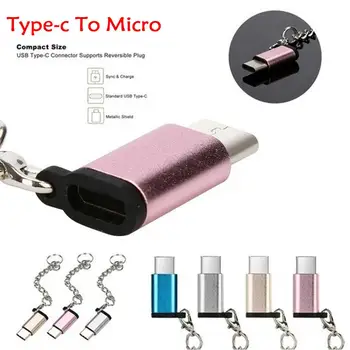 Nešiojamų Vyrų Tipas-C moterims, Micro USB Konvertuoti Adapteris Anti-lost Pultelio USB Tipas-C Micro USB Konvertuoti Jungties Adapteris