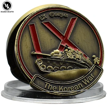 Korėjos Karo IX Korpuso Karinis Iššūkis Monetos Metalo Derliaus 1950-1953 38. Lygiagrečiai Medallion Dovanų Kolekcija
