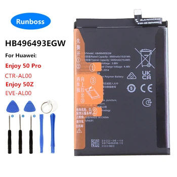 Naujas Originalus 5000mAh HB496493EGW Baterija Huawei Mėgautis 50 Pro PR-AL00 / Mėgautis 50Z IEVA-AL00 Mobilusis Telefonas