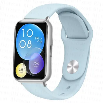 Silikoninė apyrankė Huawei Žiūrėti TILPTŲ 2 Dirželis smart Riešo watchband metalo Sagtis sporto Pakeitimo correa fit2 juosta Priedai